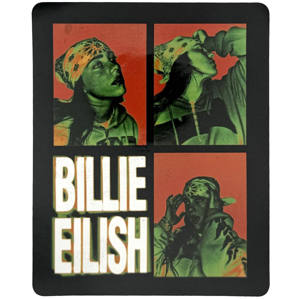 Billie Eilish - 3 Photo Logo Sticker - Black/Multicolours